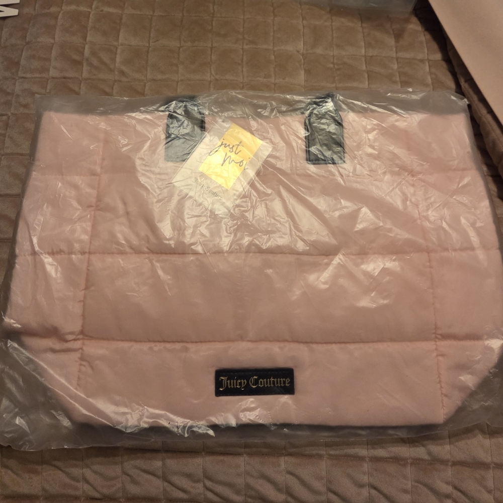 Juicy Couture Blush Pink Quilted Tote